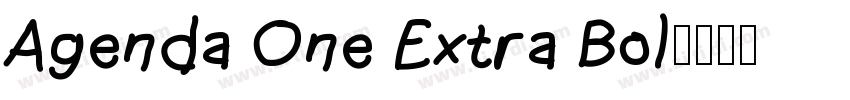 Agenda One Extra Bol字体转换